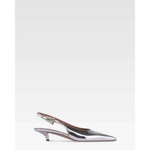 NEW PARIS TEXAS women's jessica slingback pump in silver mirror